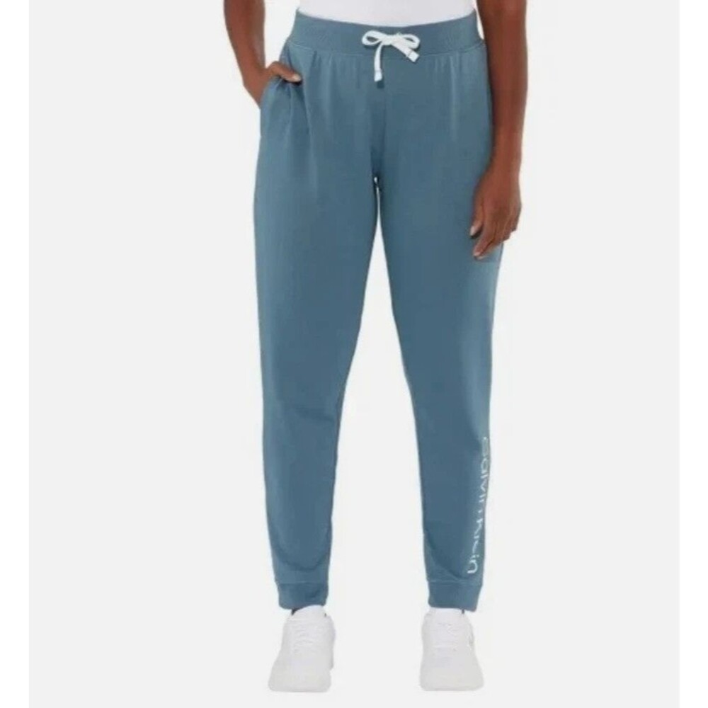 Calvin Klein Logo French Terry Jogger Pants Blue Gray 2-Pack Women’s XL - Picture 4 of 6